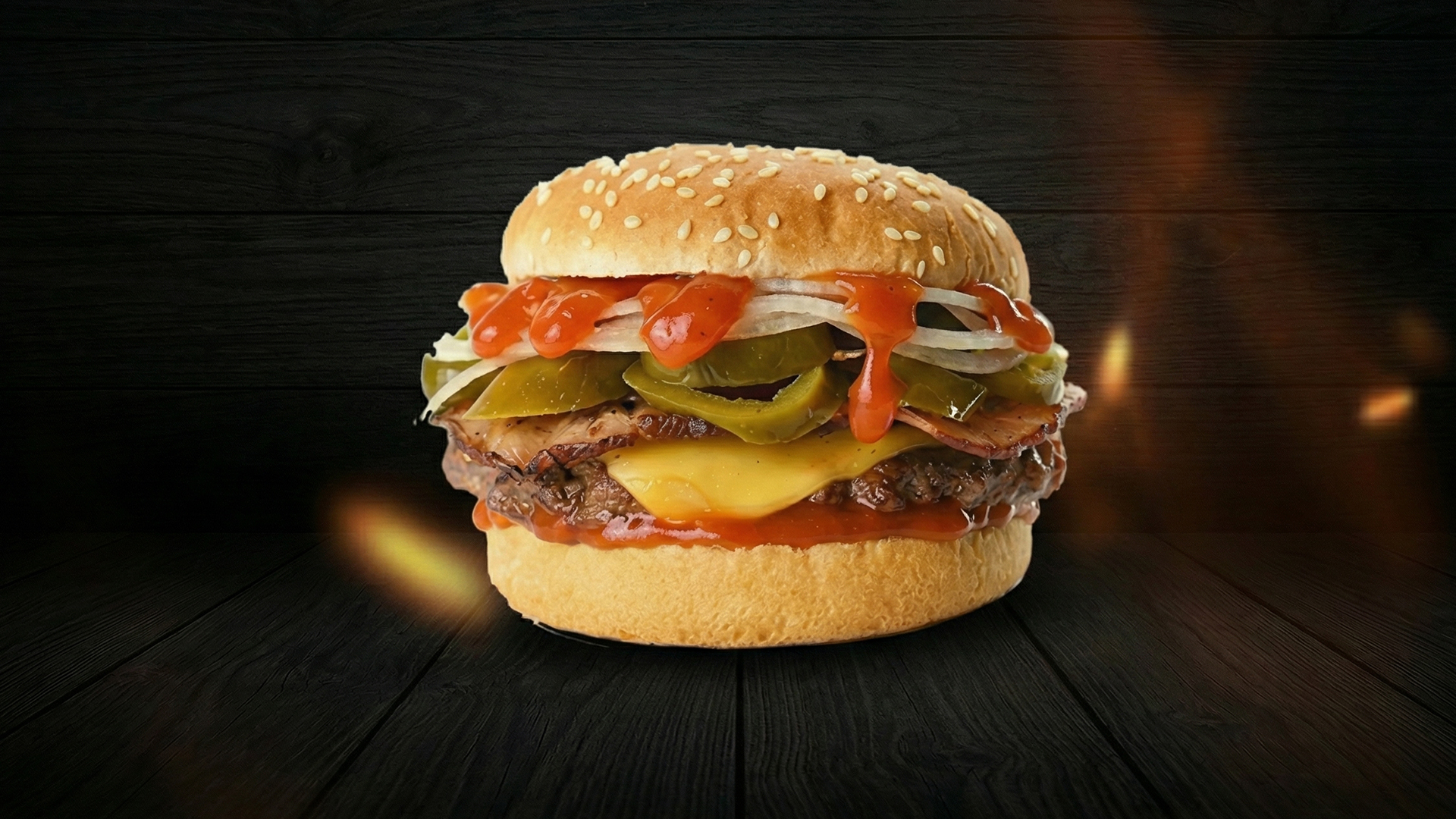 Острый бургер